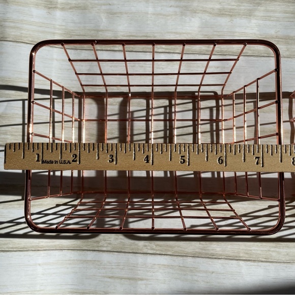 2 Rose Gold Storage Baskets - Picture 7 of 8